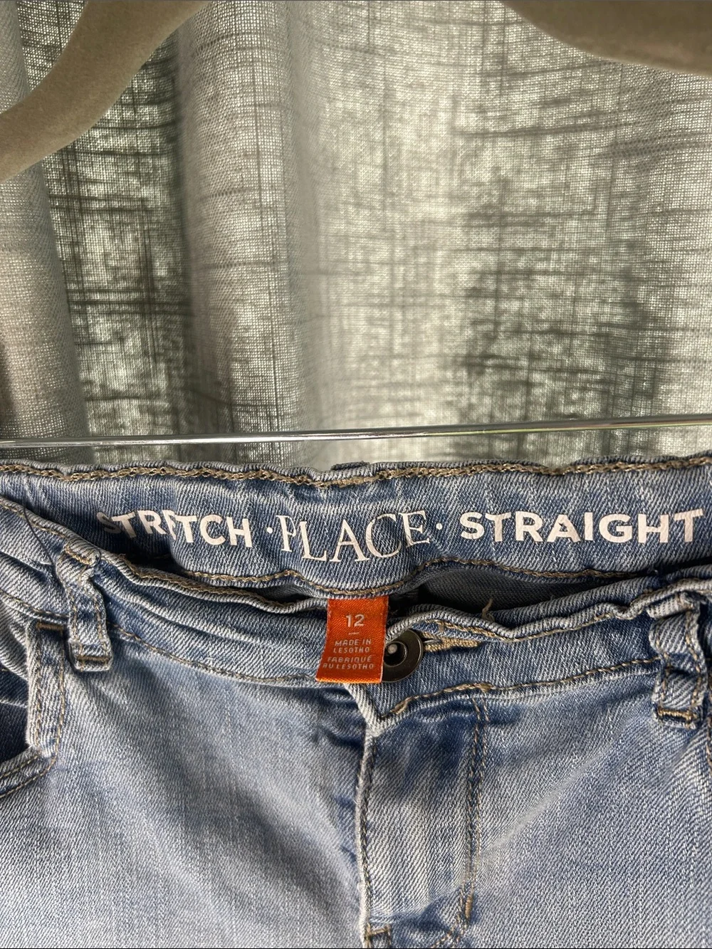 The Children's Place Light Blue Straight-Leg Jeans with Distressed Knees